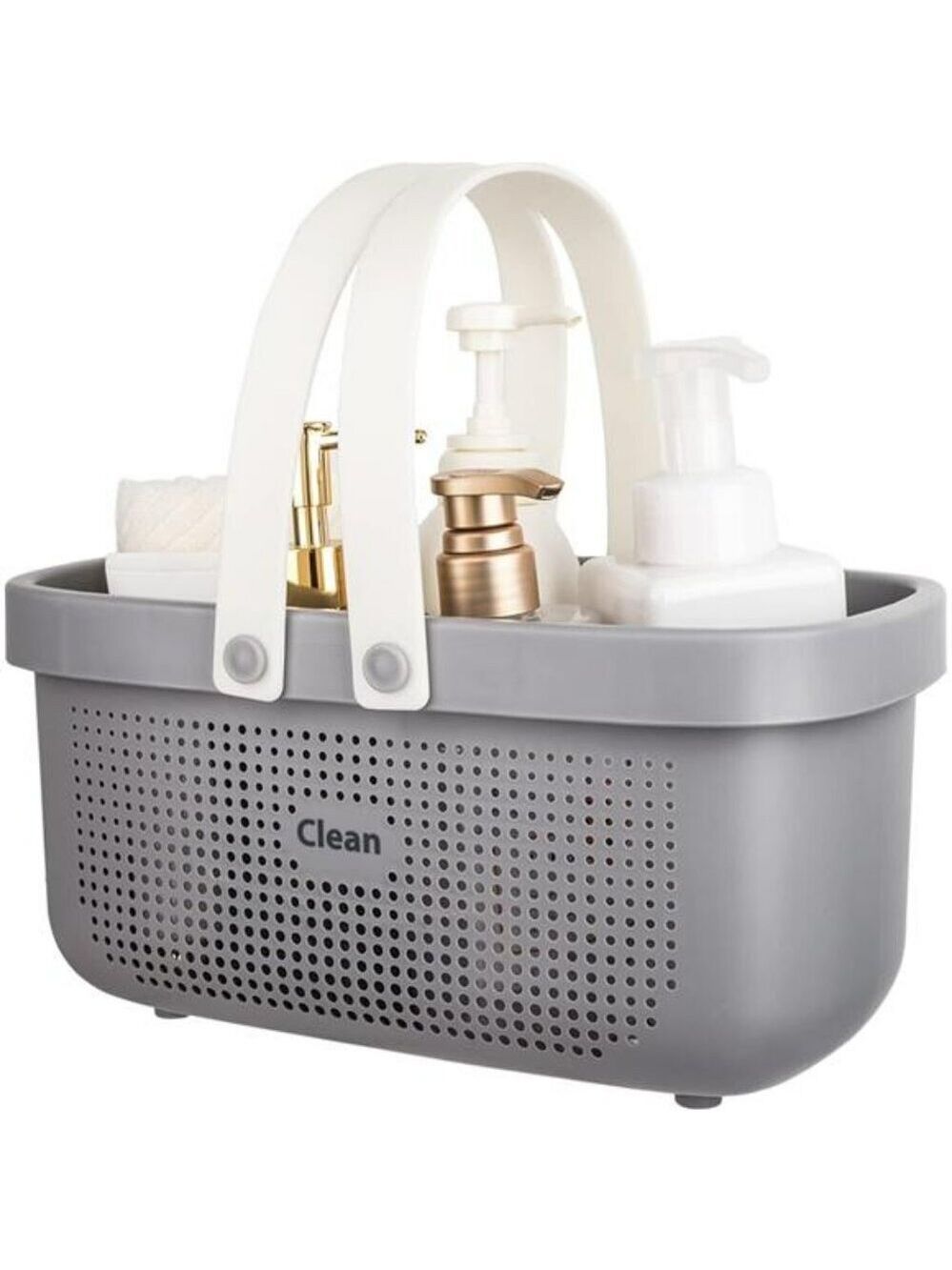 Plastic Shower Caddy Tote Storage Basket with Handle for Bathroom Dorm Room